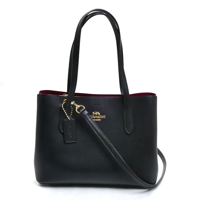 COACH コーチ ミニアベニュー キャリーオール トートバッグ ブラック F73277 レディース【中古】【美品】