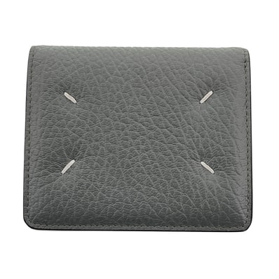 Maison Margiela メゾン マルジェラ 4ステッチ 二つ折り ウォレット 二つ折り財布 S56UI0140 レザー グレー T8127 レディース【中古】