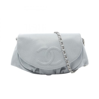 シャネル CHANEL ハーフムーン ショルダーバッグ バッグ キャビアスキン(グレインドカーフ) レディース ブルー系 【中古】