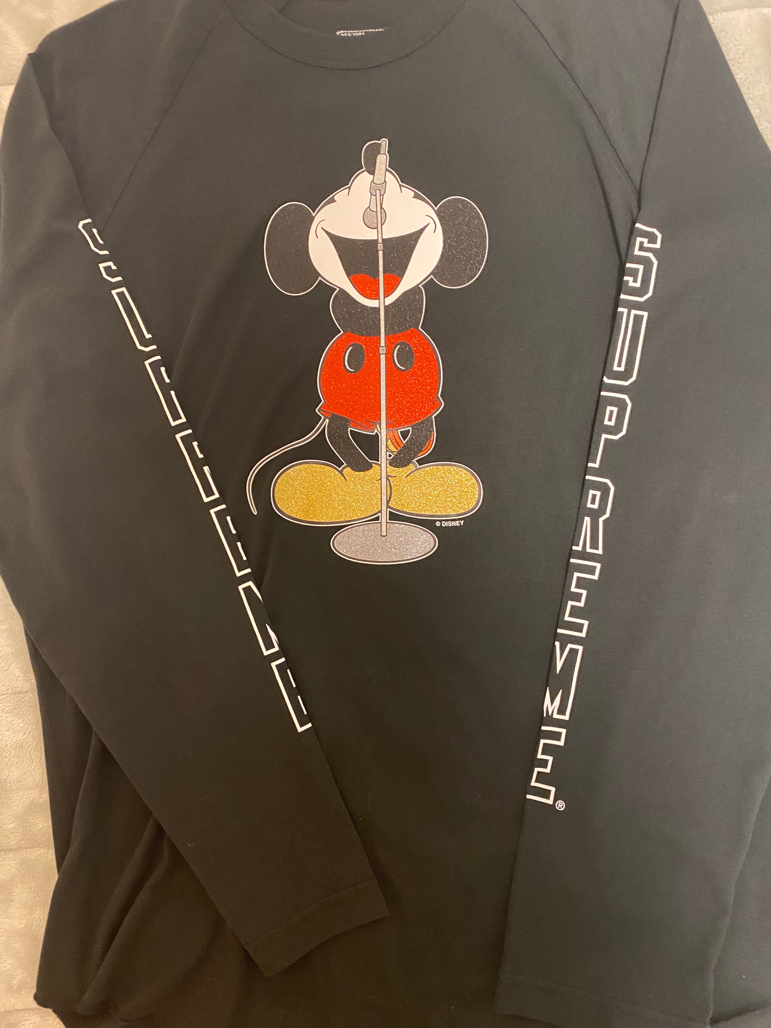 Supreme x Number (N)ine x Mickey Mouse Raglan L/S Top "Black"