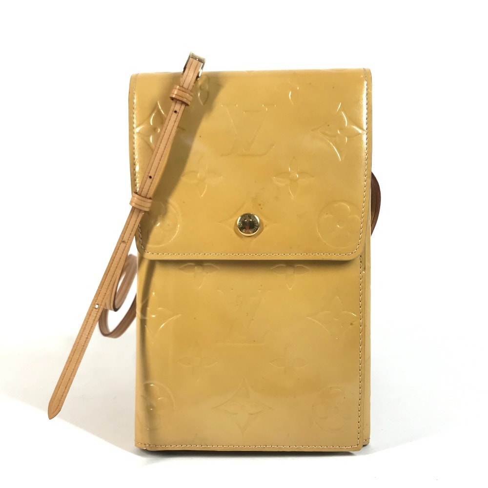 ルイヴィトン LOUIS VUITTON ウォーカー ポシェット モノグラムヴェルニ カバン ショルダーバッグ 3つ折り財布 モノグラムヴェルニキャンバス ベージュ