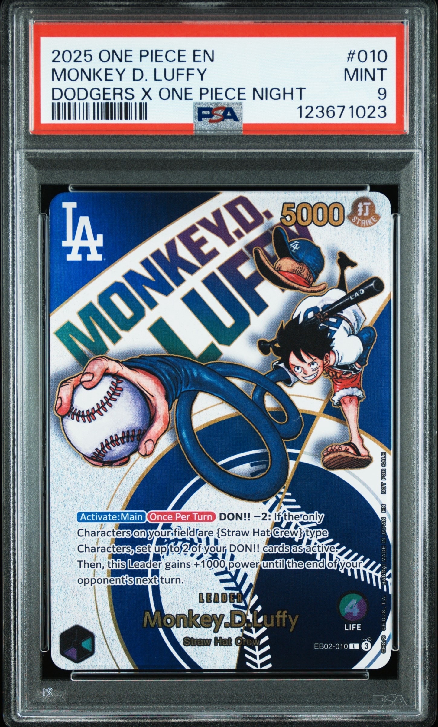 PSA9】モンキー・D・ルフィ L [EB02-010]【英語版】(プロモーション