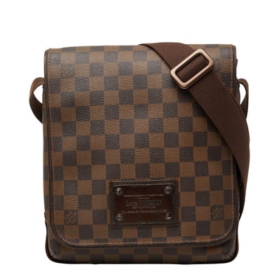 ルイ ヴィトン ダミエ ブルックリンPM 斜め掛け ショルダーバッグ N51210 ブラウン PVC レザー レディース LOUIS VUITTON 【中古】