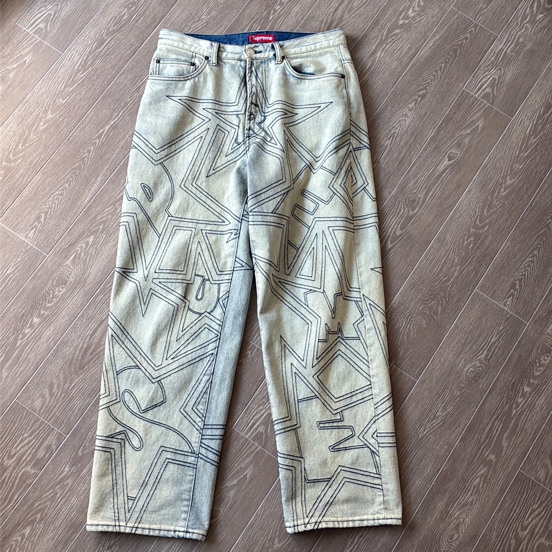 Supreme Stars Topstitch Baggy Jean "Dirty"