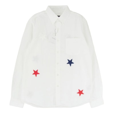SOPHNET. ソフネット 長袖シャツ 17SS SOPH-170068 STAR EMBROIDERY B.D SHIRT スター 刺繍 ボタンダウン 長袖 シャツ ホワイト系 M【美品】【中古】