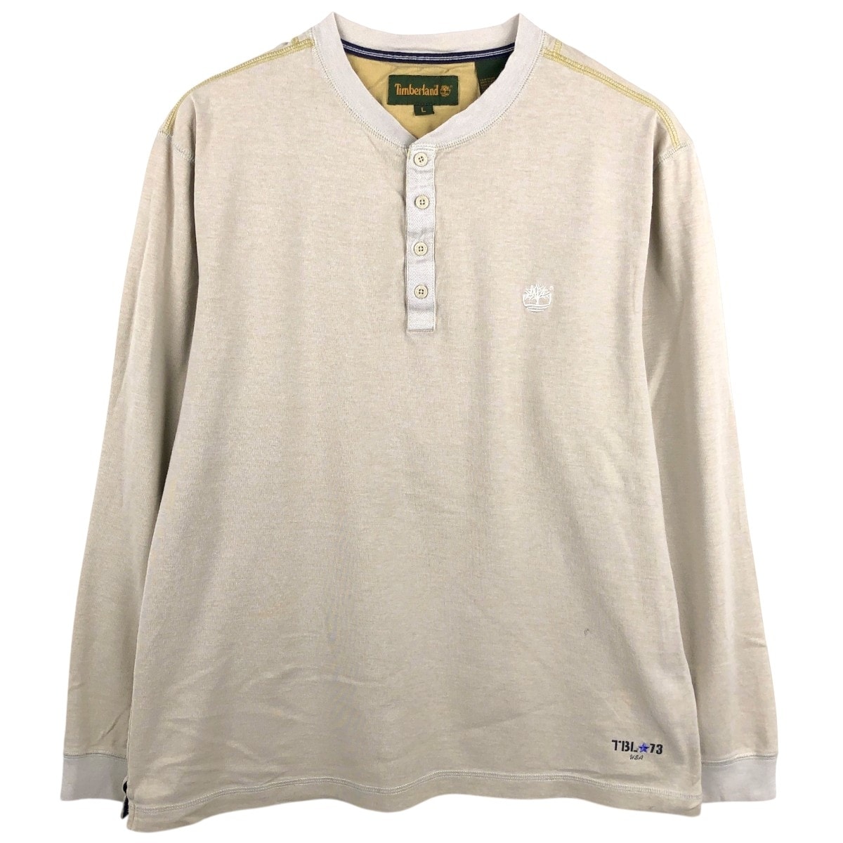 古着 90~00年代 ティンバーランド Timberland ヘンリーネック ロングTシャツ ロンT メンズL相当 ヴィンテージ/eaa661998