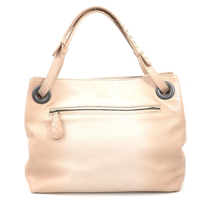 ボッテガヴェネタ BOTTEGAVENETA ハンドバッグ レザー ピンクベージュ レディース【中古】 r10506a