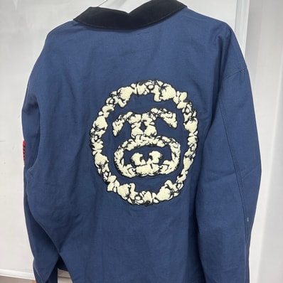 Stussy x Denim Tears Canvas Jacket "Blue"