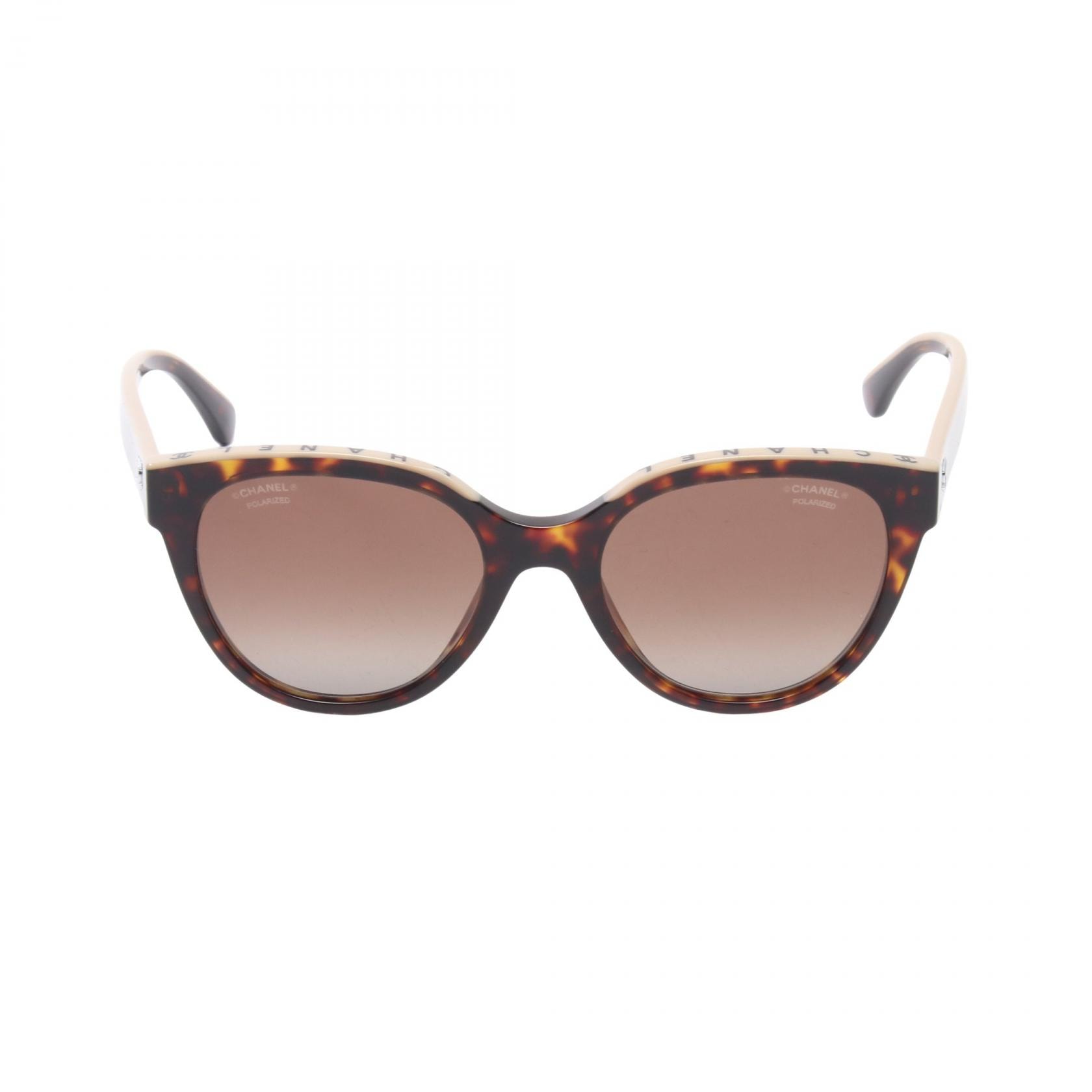 シャネル CHANEL ココマーク サングラス 衣料品 プラスチック レディース ブラウン系 / ベージュ系 【中古】