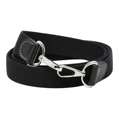 エルメス ショルダーストラップ ブラック キャンバス レザー レディース HERMES 【中古】