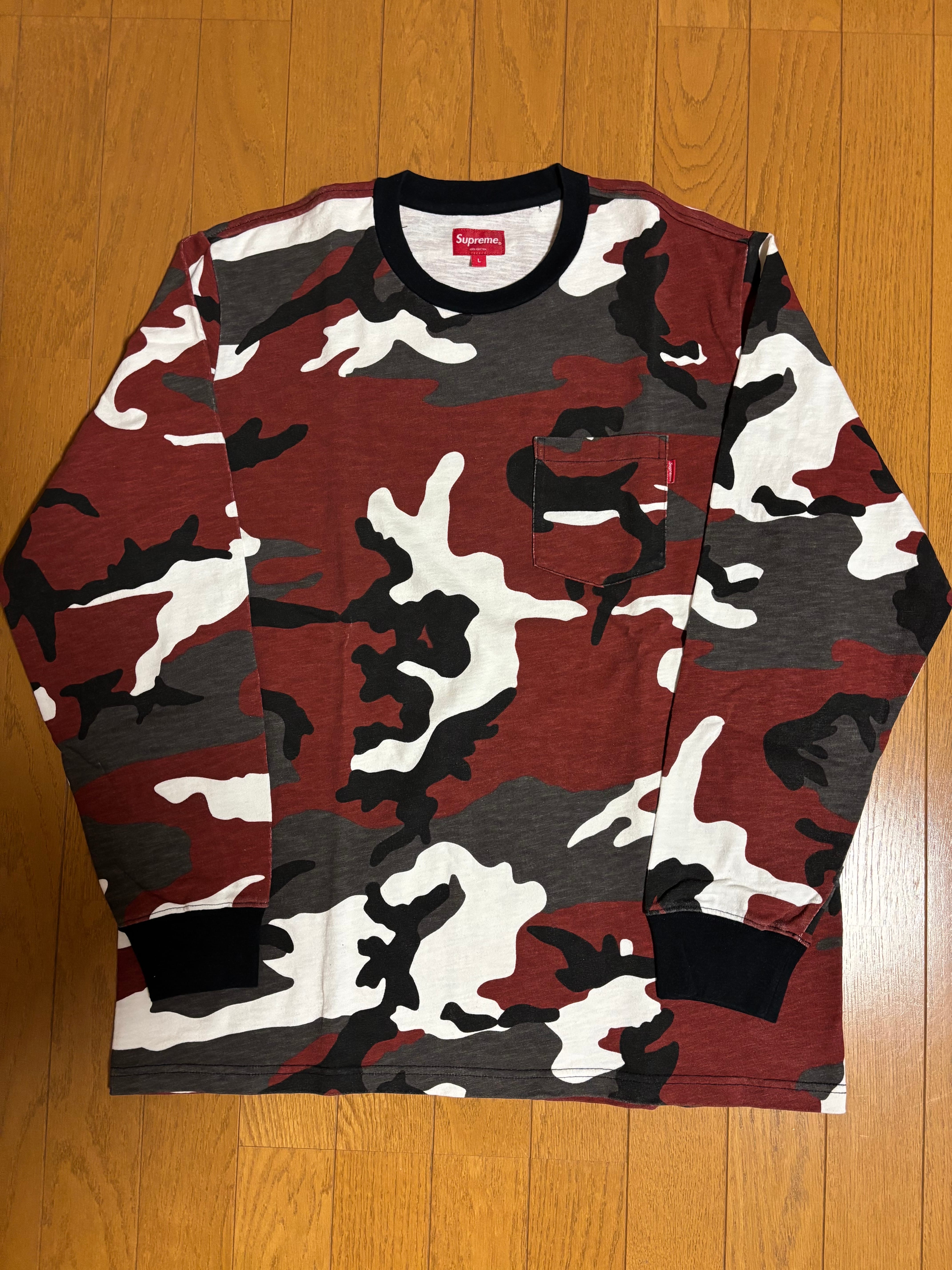 Supreme Small Box L/S Tee "Red Camó”