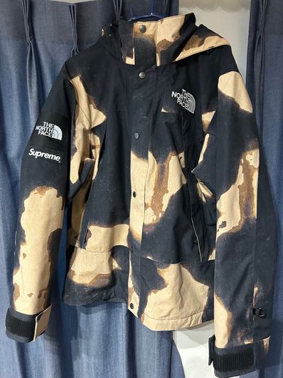 Supreme x The North Face Bleached Denim Print Mountain Jacket "Black"
