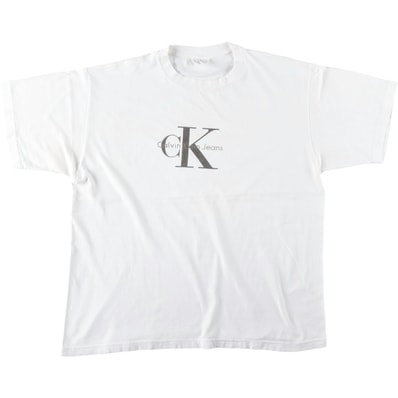 古着 90年代 カルバンクライン Calvin klein JEANS 半袖 ロゴTシャツ USA製 メンズXL相当 ヴィンテージ/eaa645091