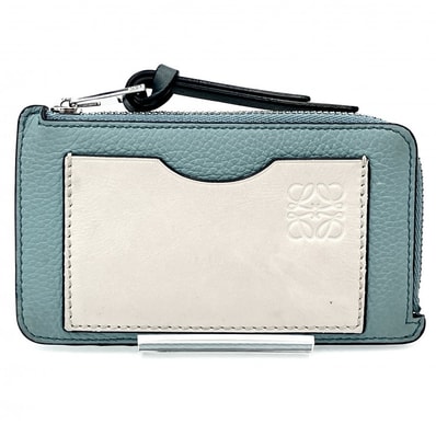 LOEWE(ロエベ)コインカードホルダー フラグメントケース カードケース レザー Frozen Clay バイカラー L字ファスナー 財布 小銭入れ レディース メンズ 【中古】