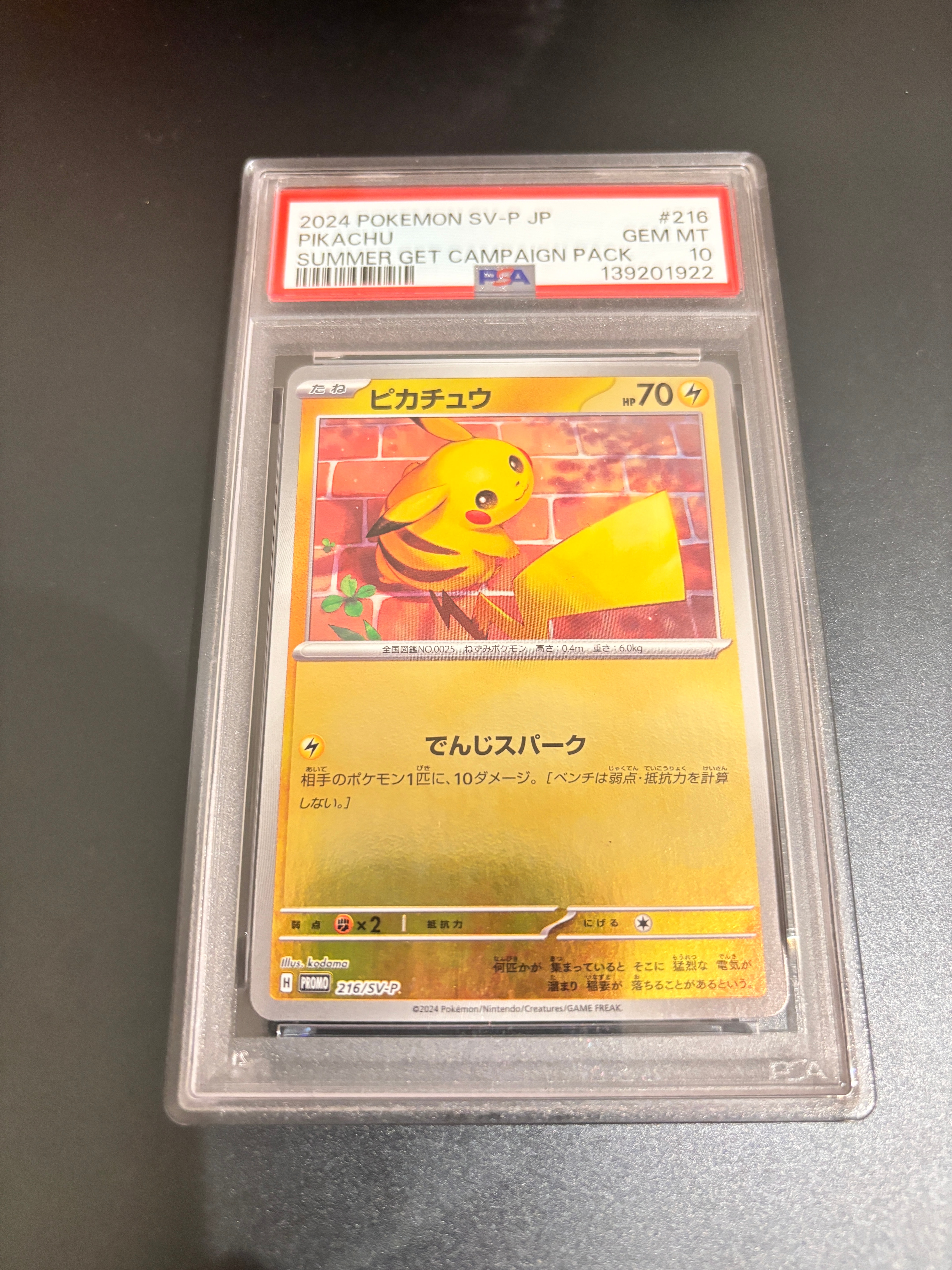 ピカチュウ P [SV-P 216](プロモカードパック「ポケカの夏がキタ!プロモカードGetキャンペーン!」)