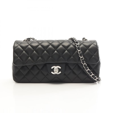 シャネル CHANEL マトラッセ イーストウエスト ショルダーバッグ バッグ ラムスキン(羊革) レディース ブラック系 【中古】