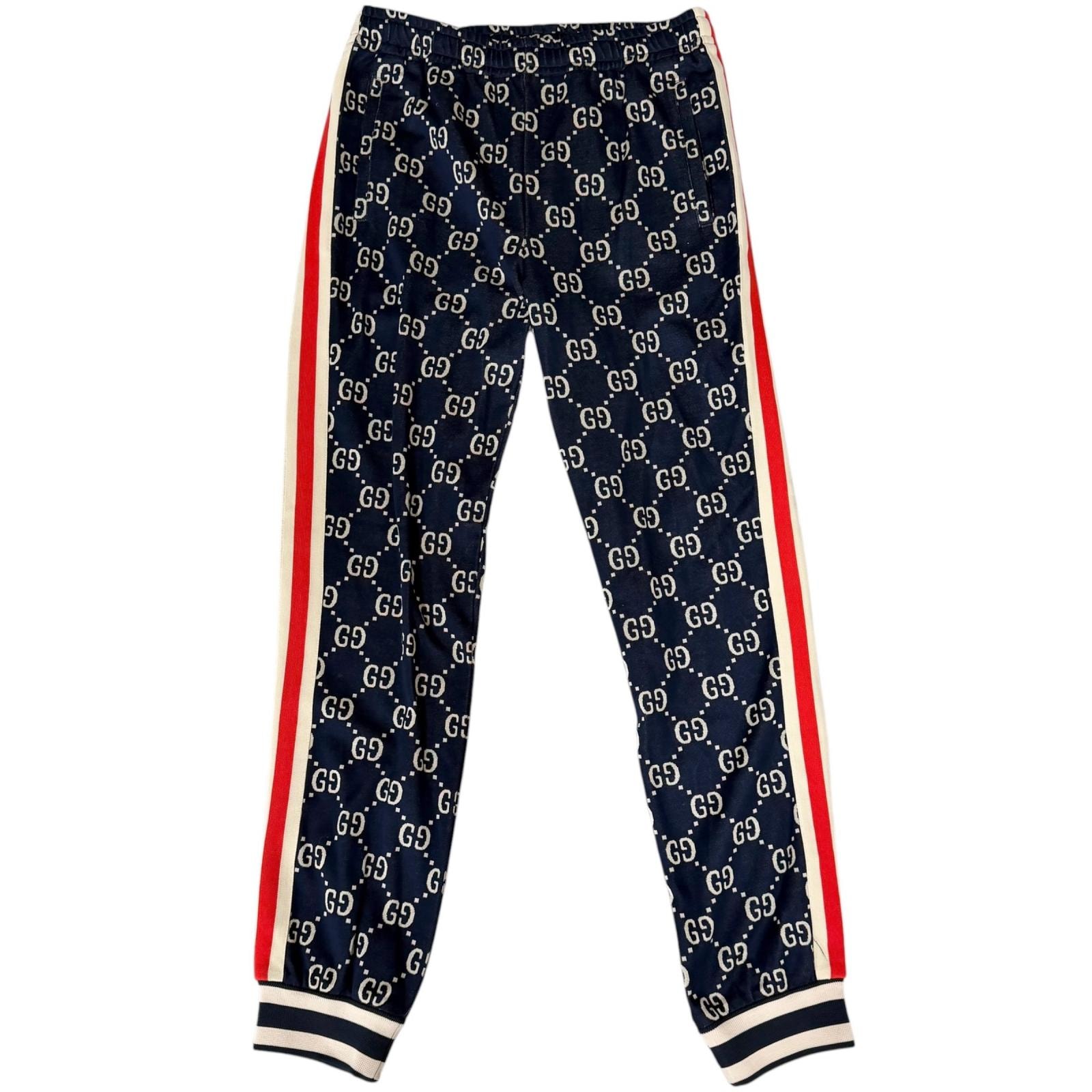 極美品 グッチ パンツ ネイビー メンズ S 496920