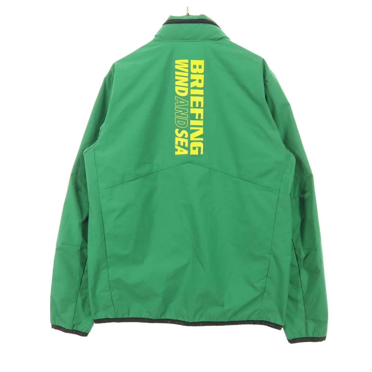 BRIEFING ブリーフィング WIND AND SEA ワンポイントロゴ 長袖 フード付 ジップジャケット M グリーン ウィンダンシー