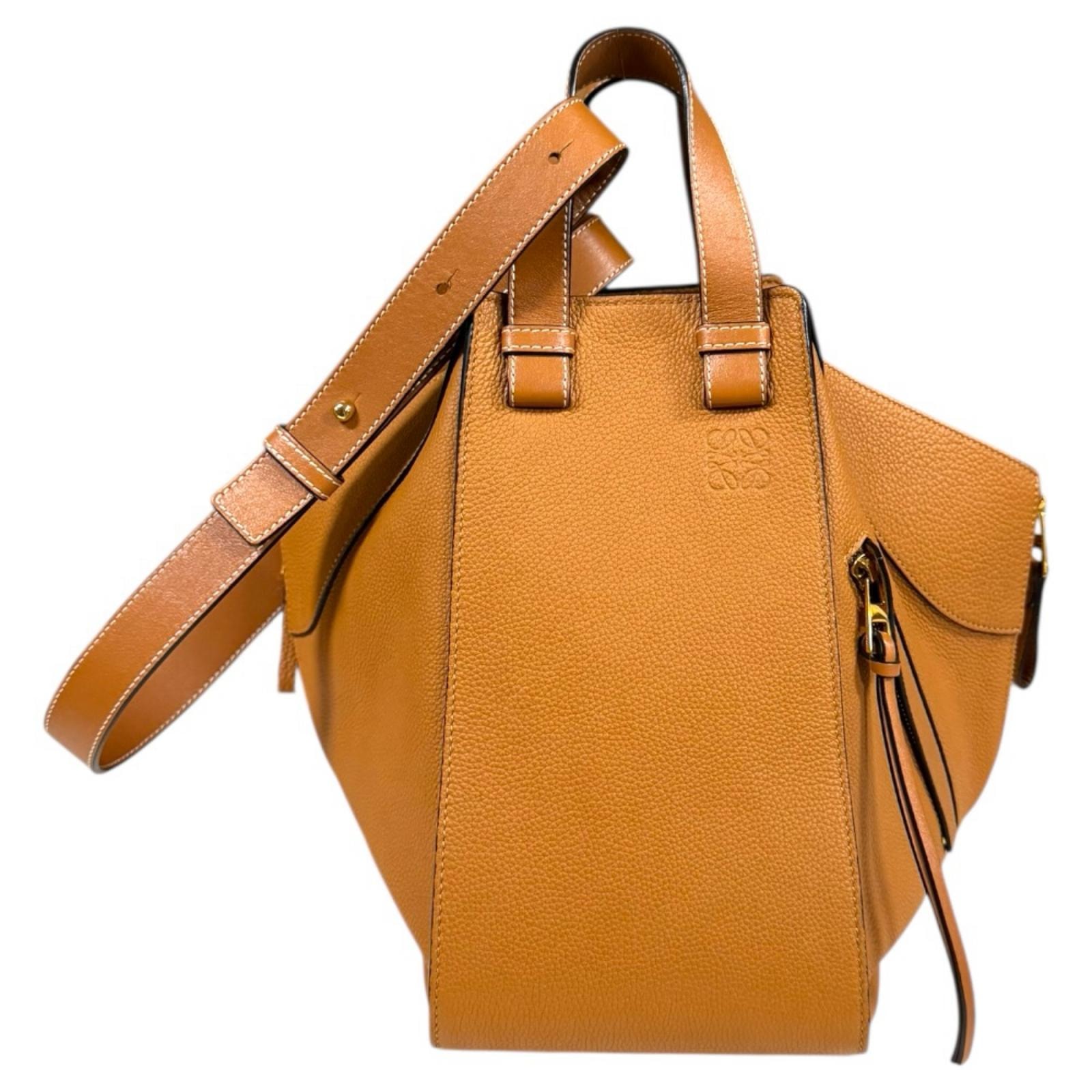 ロエベ ハンモック ミディアム ロエベ ショルダーバッグ レザー ブラウン レディース LOEWE 中古