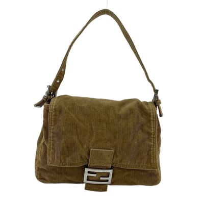 フェンディ FENDI コーデュロイ マンマバケット ショルダーバッグ【中古】