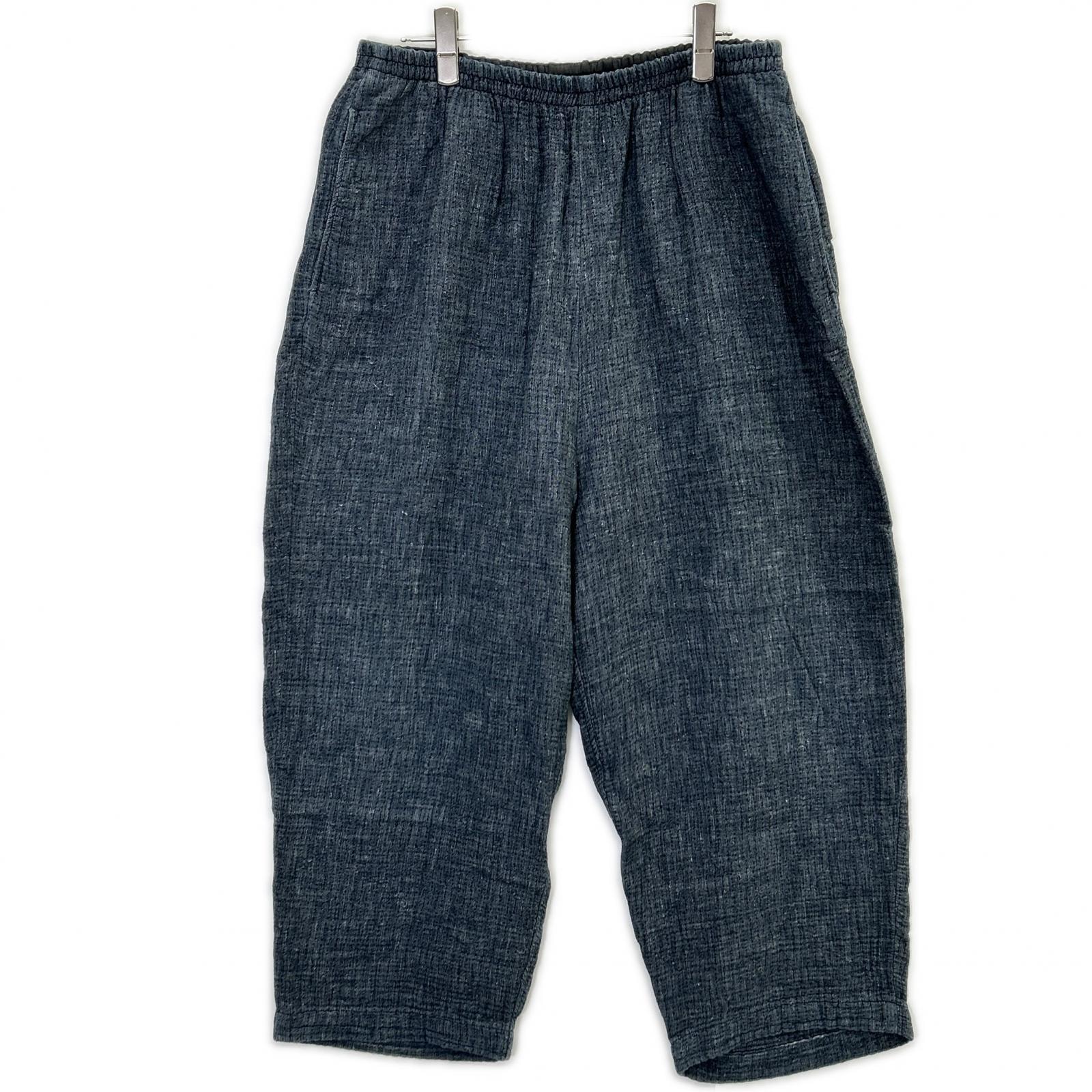 ポータークラシック PC-049-1271 グレー SASHIKO LINEN PEACE PANTS イージーワイドパンツ XL