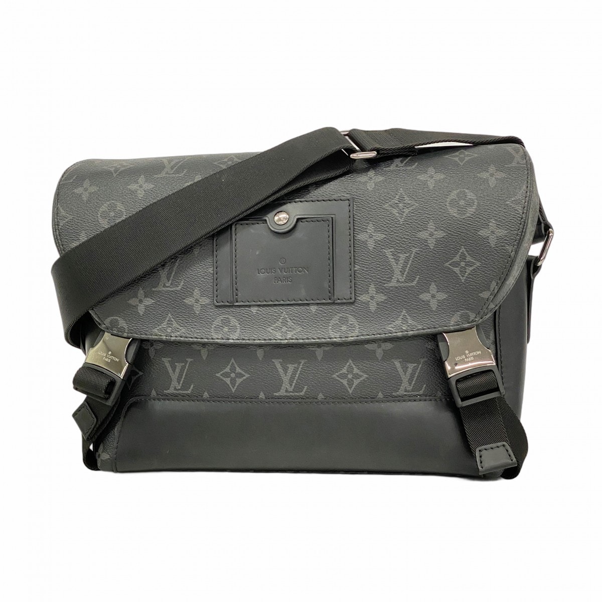 【6cd4477-k】ルイヴィトン ショルダーバッグ モノグラム・エクリプス メッセンジャーヴォワヤージュPM M40511 ブラック【中古】メンズ