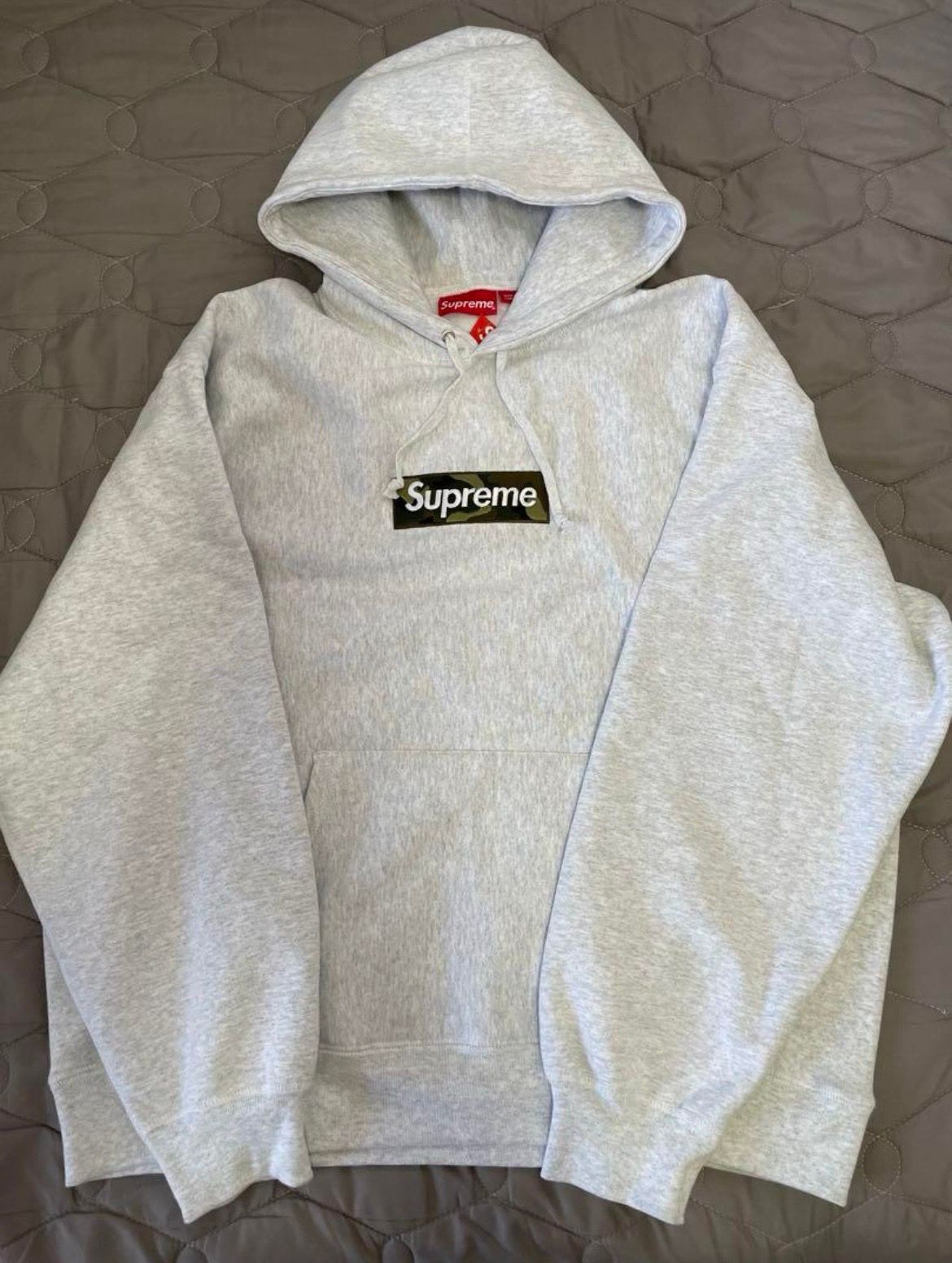 Supreme Box Logo Hooded Sweatshirt "Ash Grey" (23FW)