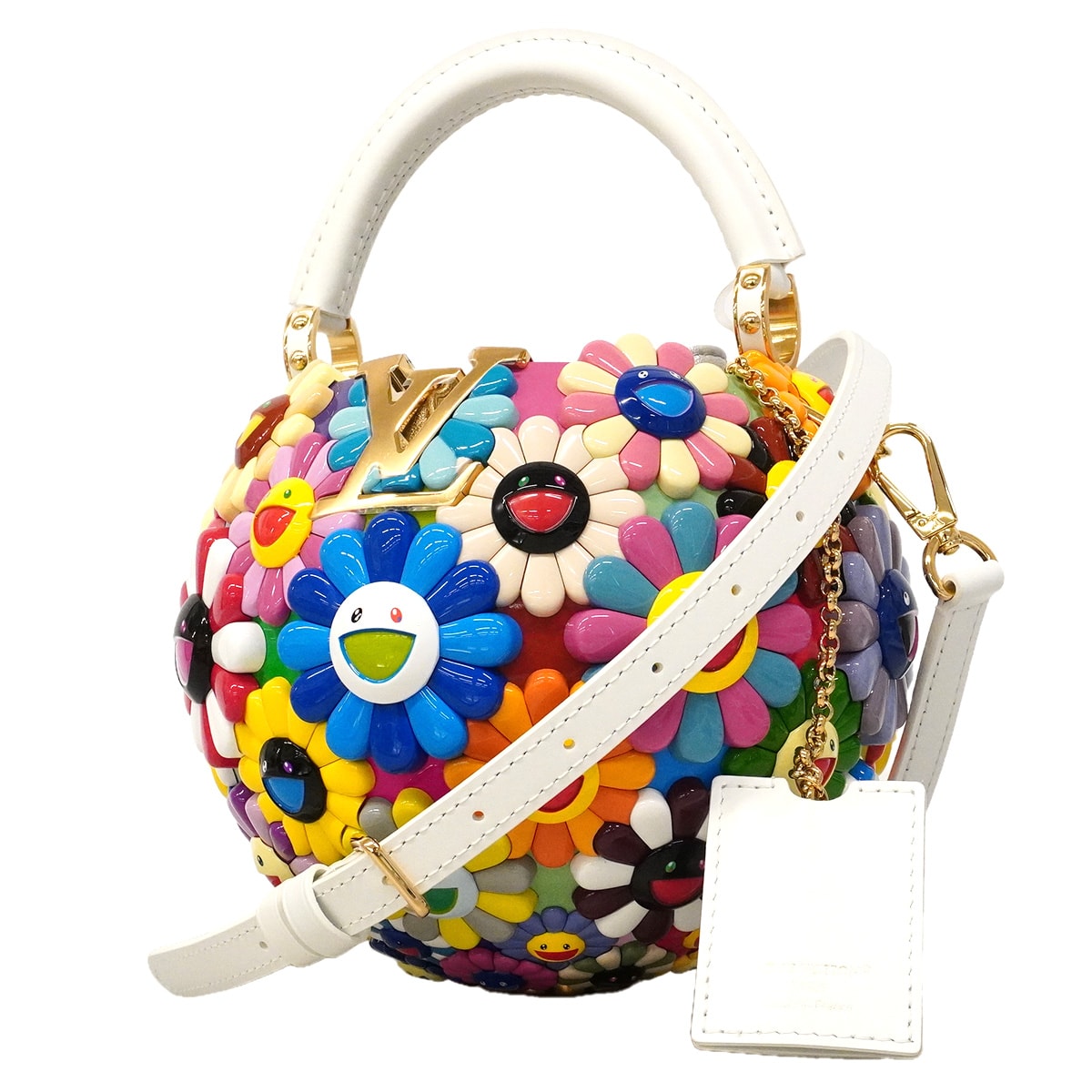 【6he5096-g】ルイヴィトン ハンドバッグ アーティカプシーヌ7 カップブルーム/村上隆コラボ M27196 マルチカラー 2wayバッグ【中古】レディース