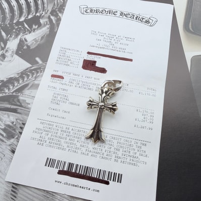 Chrome Hearts DBL CH CRS SML W BALE "Silver"