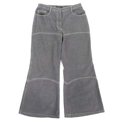 美品 シャネル
デニムパンツ グレー レディース 希少サイズ46 01P P17693