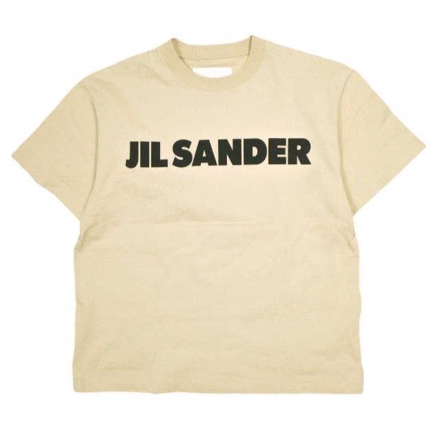 JIL SANDER ジルサンダー イタリア製 T-SHIRT SS ロゴプリントTシャツ J02GC0001 J20215 XS Dark Sand 半袖 定価71,500円 トップス g23774