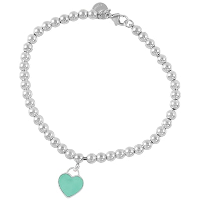 TIFFANY&Co. ティファニー リターン トゥ ティファニー ブルーハートタグ ビーズ ブレスレット シルバー ブルー【中古】