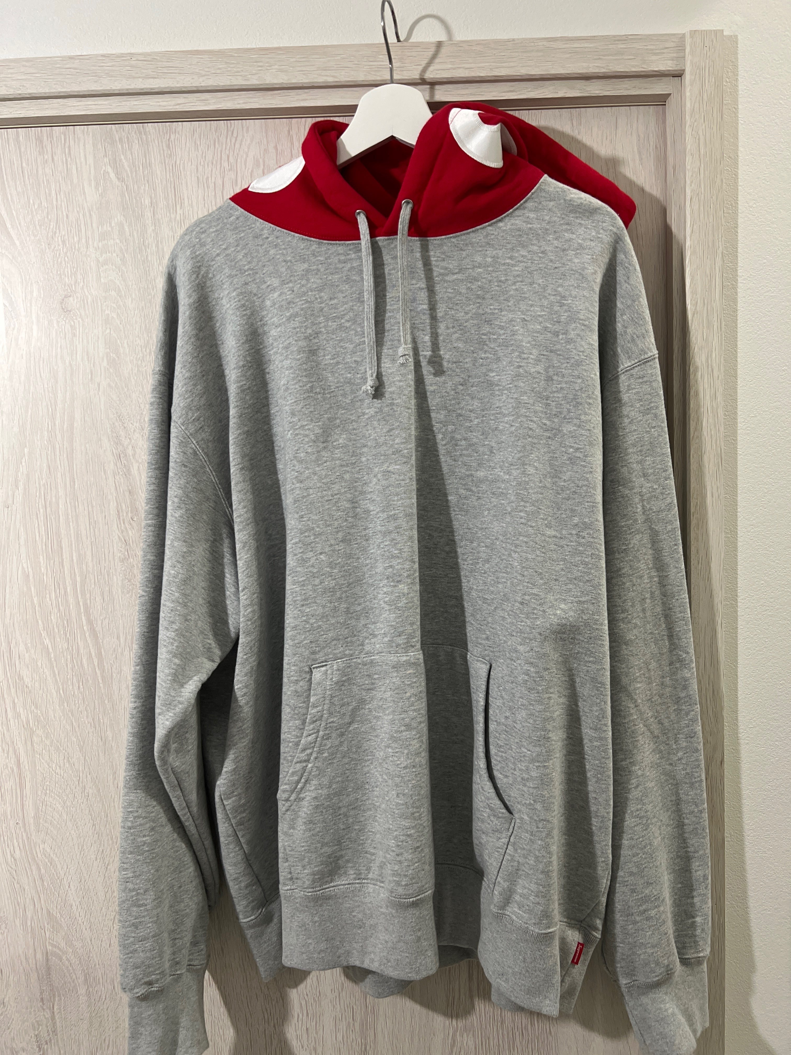 Supreme Contrast Hooded Sweatshirt "Grey"