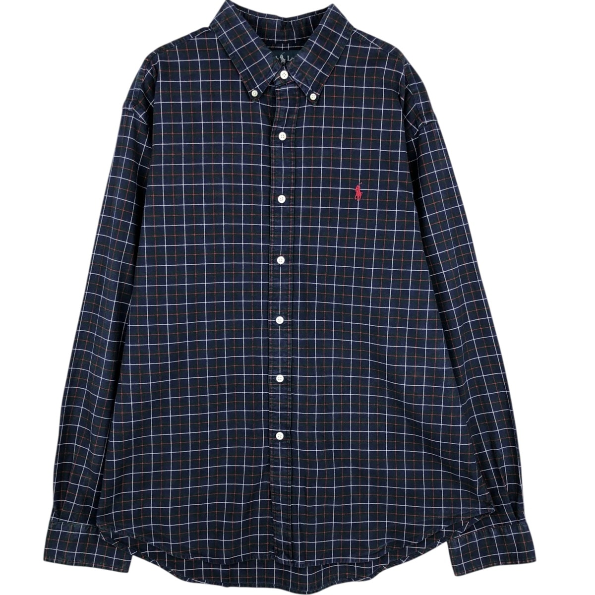 古着 ラルフローレン Ralph Lauren CLASSIC FIT 長袖 ボタンダウンチェックシャツ メンズXL相当/eaa628961