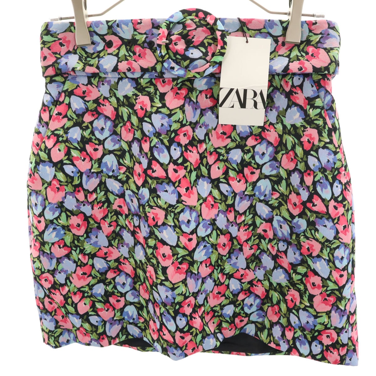 未使用 ZARA ザラ 花柄 ミニスカート S マルチ