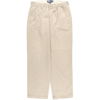 古着 ラルフローレン Ralph Lauren POLO by Ralph Lauren ANDREW PANT ツータック チノパンツ メンズw33相当/eaa615862
