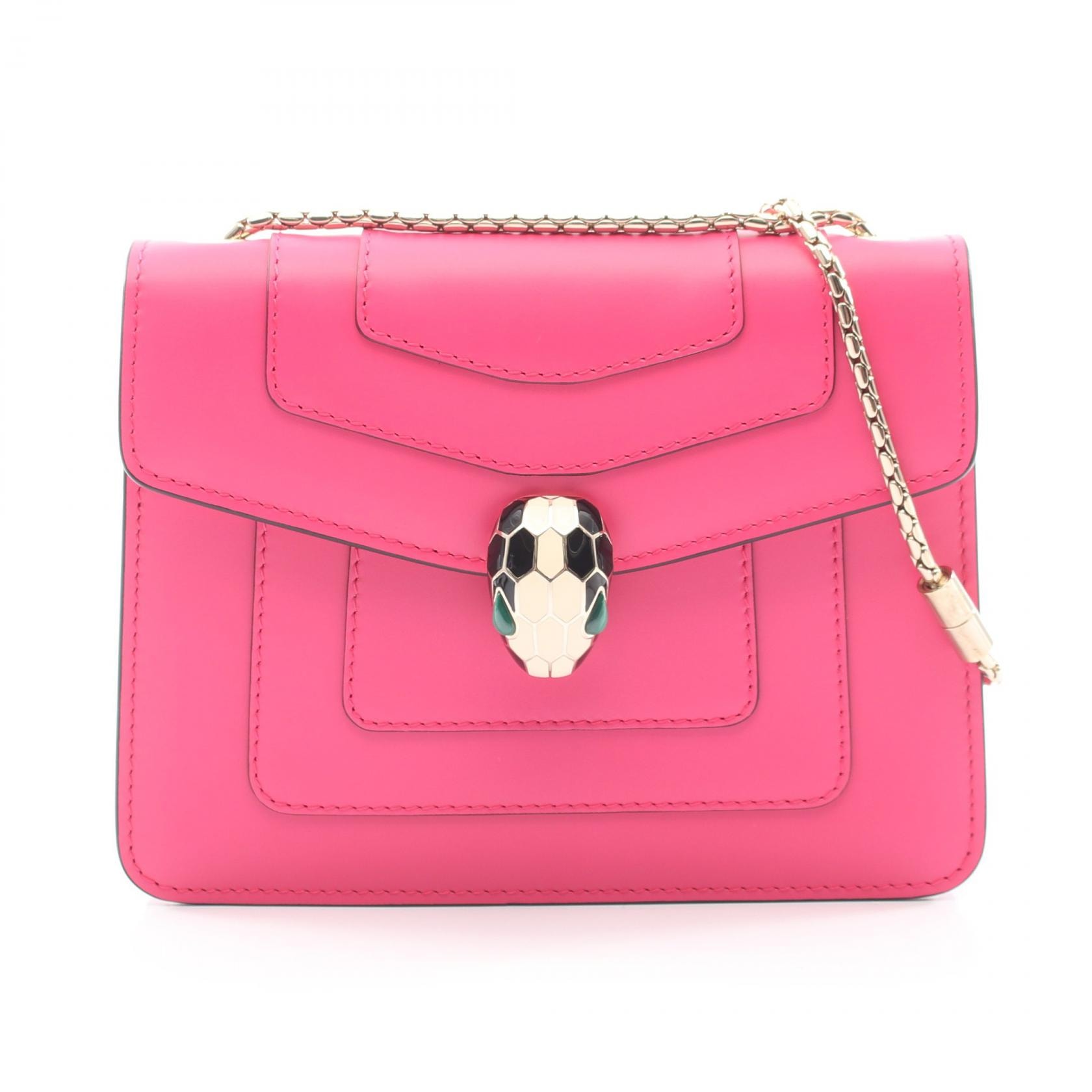 ブルガリ BVLGARI セルペンティ フォーエバー ショルダーバッグ バッグ レザー レディース ピンク系 34560 【中古】
