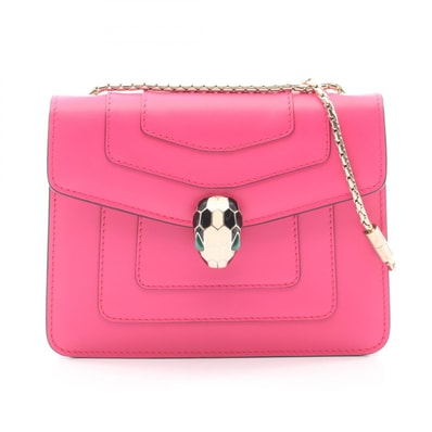 ブルガリ BVLGARI セルペンティ フォーエバー ショルダーバッグ バッグ レザー レディース ピンク系 34560 【中古】