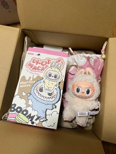 POP MART THE MONSTERS (LABUBU) Exciting Macaron Plush Series SOYMILK