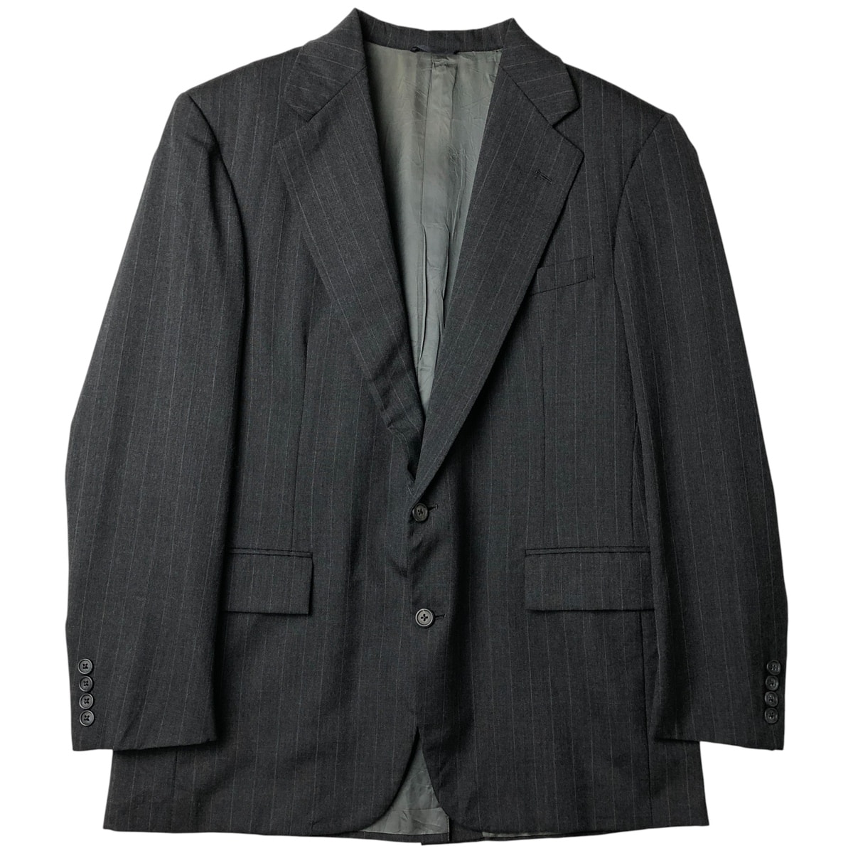 古着 90年代 ラルフローレン Ralph Lauren POLO by Ralph Lauren ストライプ柄 ウールテーラードジャケット USA製 メンズL相当 ヴィンテージ/eaa459669