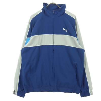 PUMA プーマ ワンポイントロゴ 長袖 トラックジャケット M ブルー ジャージ