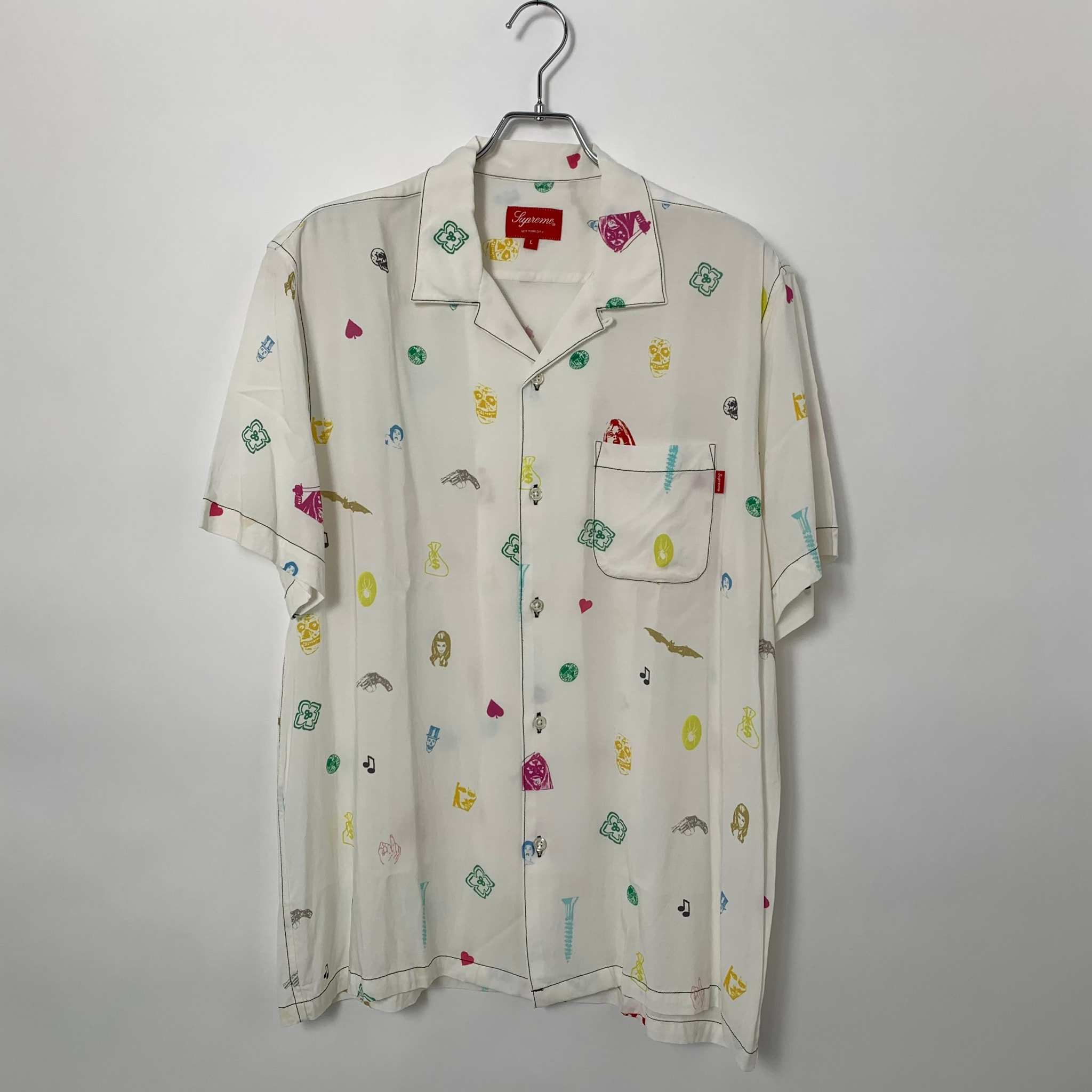 Supreme Deep Space Rayon S/S Shirt "White"