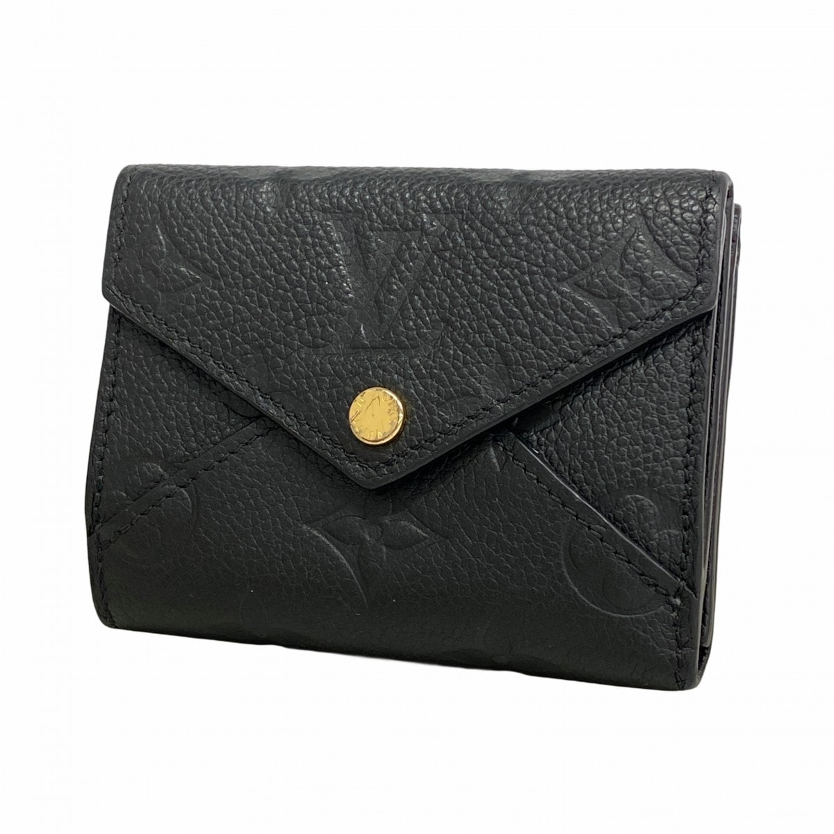 【6de5653-k】ルイヴィトン 三つ折り財布 モノグラム・アンプラント ポルトフォイユセレスト M82133 ノワール【中古】レディース