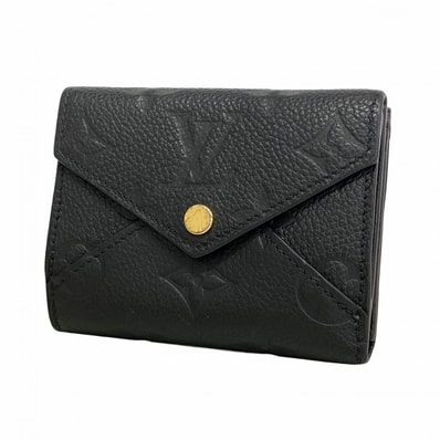 【6de5653-k】ルイヴィトン 三つ折り財布 モノグラム・アンプラント ポルトフォイユセレスト M82133 ノワール【中古】レディース