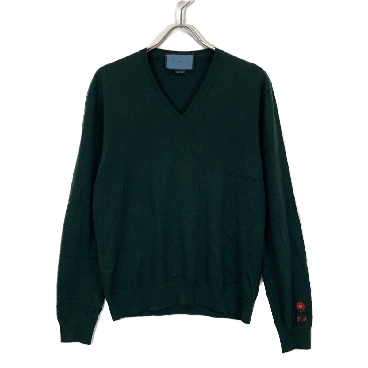 グッチ 【国内正規】カシミヤ100% Vネック ニットセーター/ M