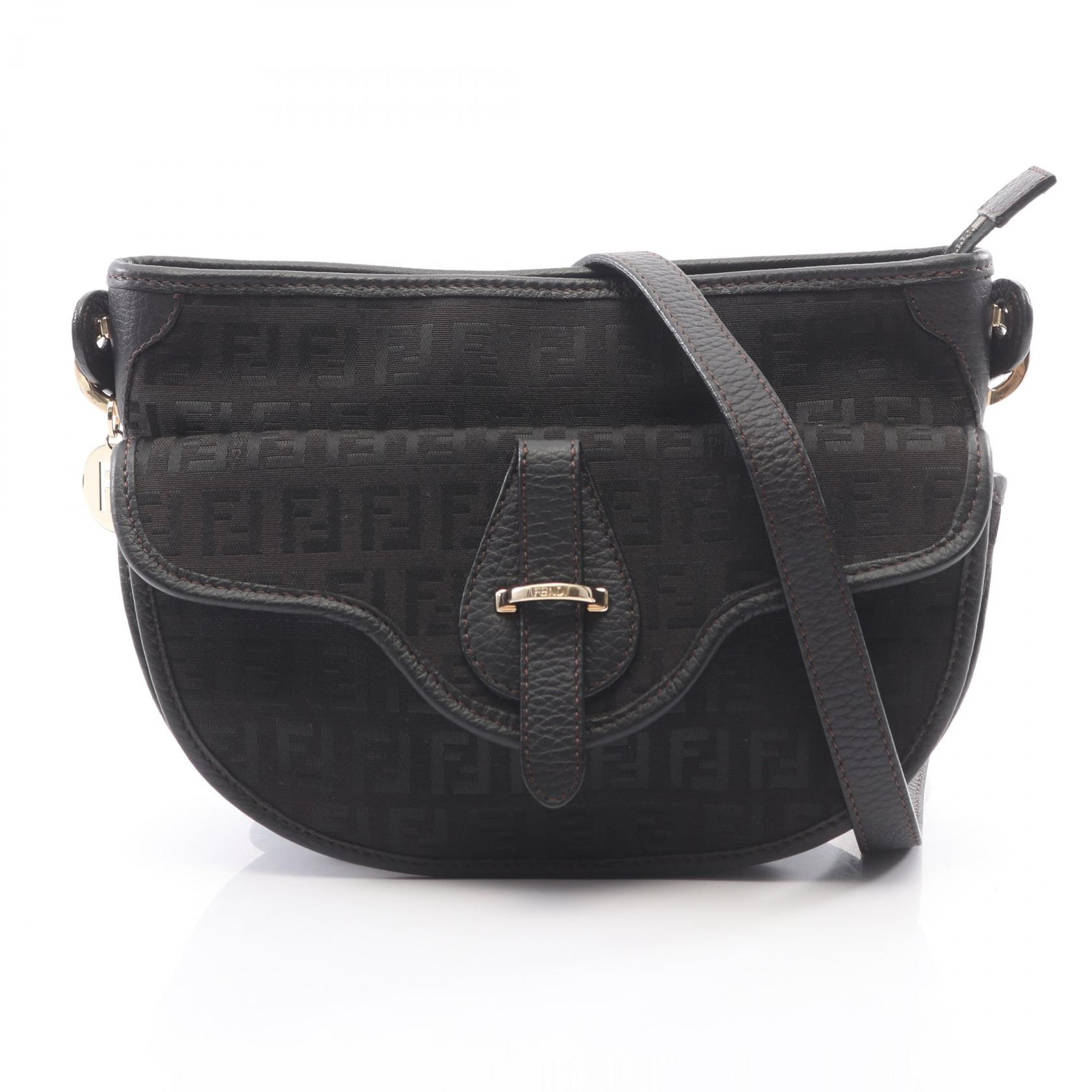 D (傷や汚れあり)】フェンディ FENDI ズッキーノ ショルダーバッグ
