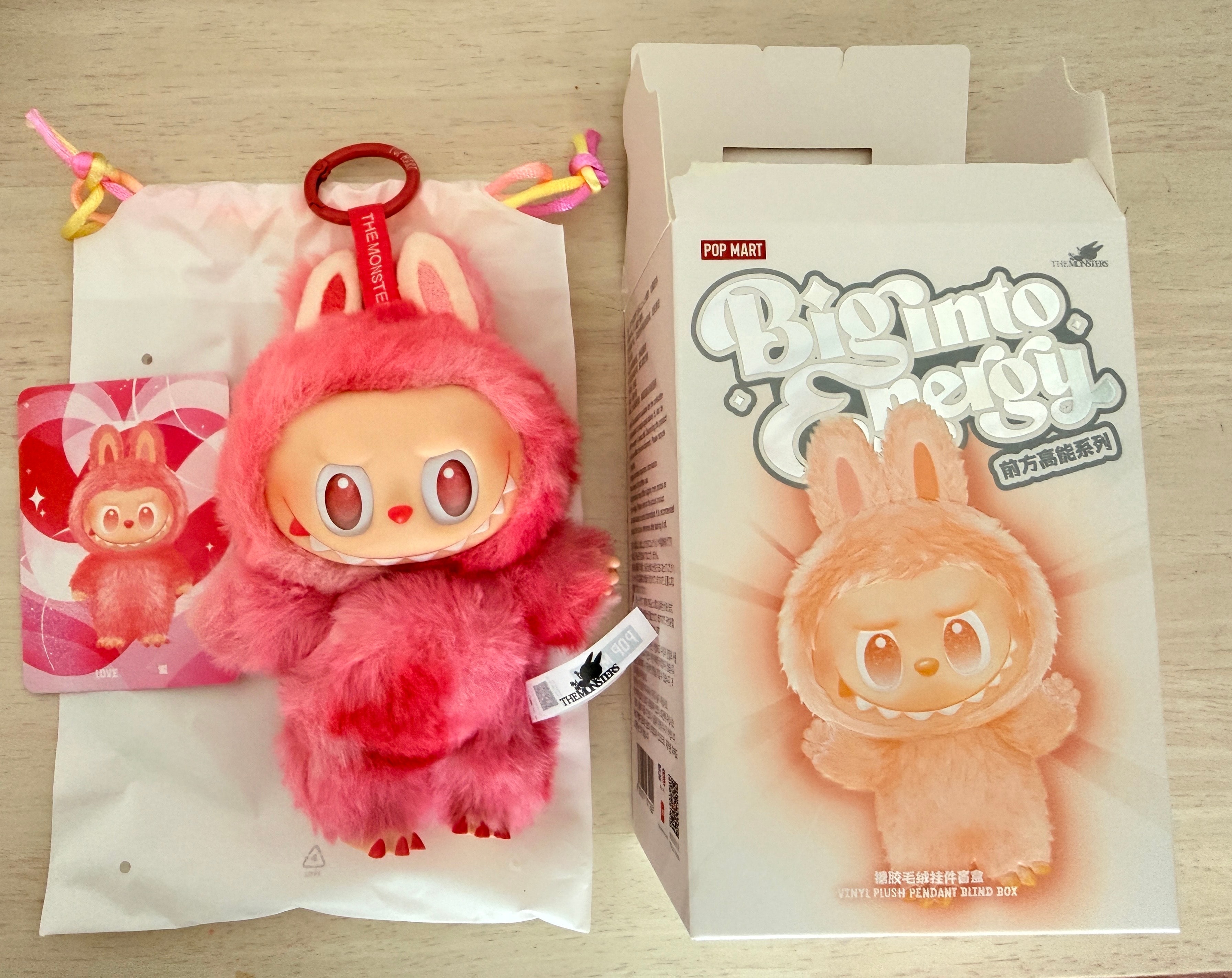 POP MART THE MONSTERS (LABUBU) Big into Energy Series Plush Pendant LOVE