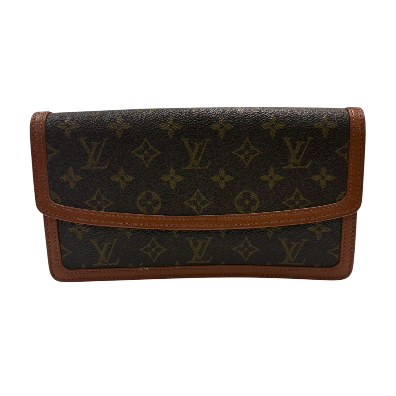 美品 LOUIS VUITTON ルイヴィトン モノグラム ポシェットダム ブラウン ゴールド金具 PVC レザー/ クラッチバッグ セカンドバッグ S1-00075 【中古】