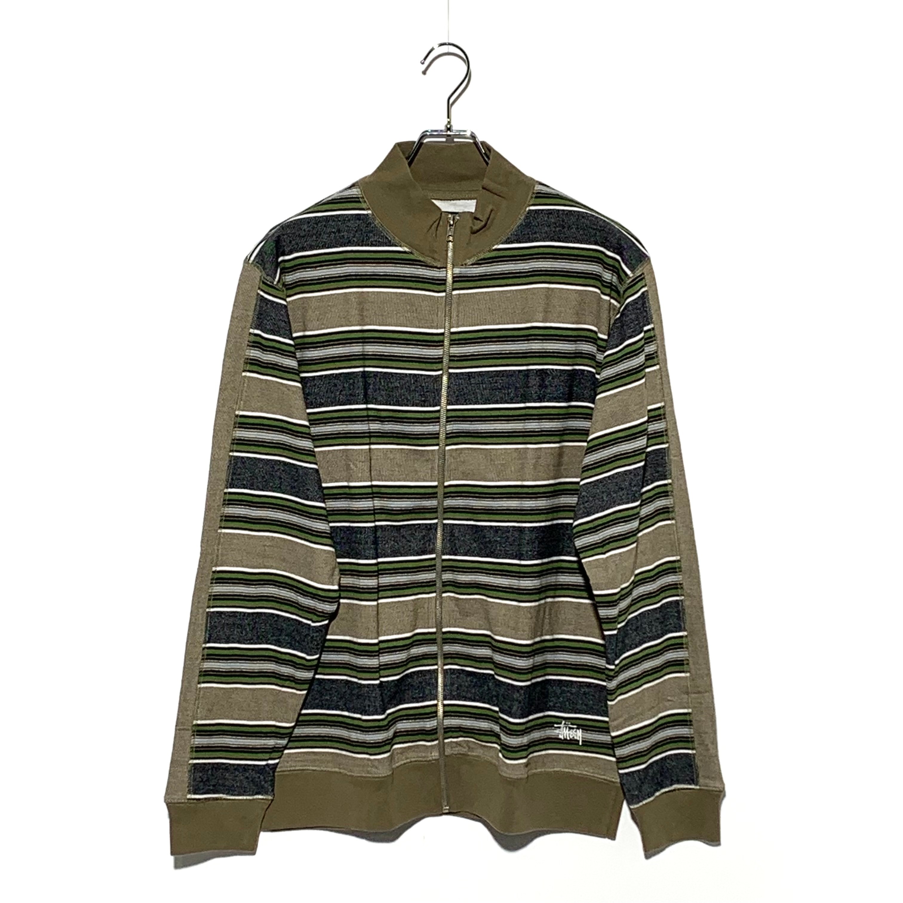 STUSSY boarder Zip Up Knit Olive