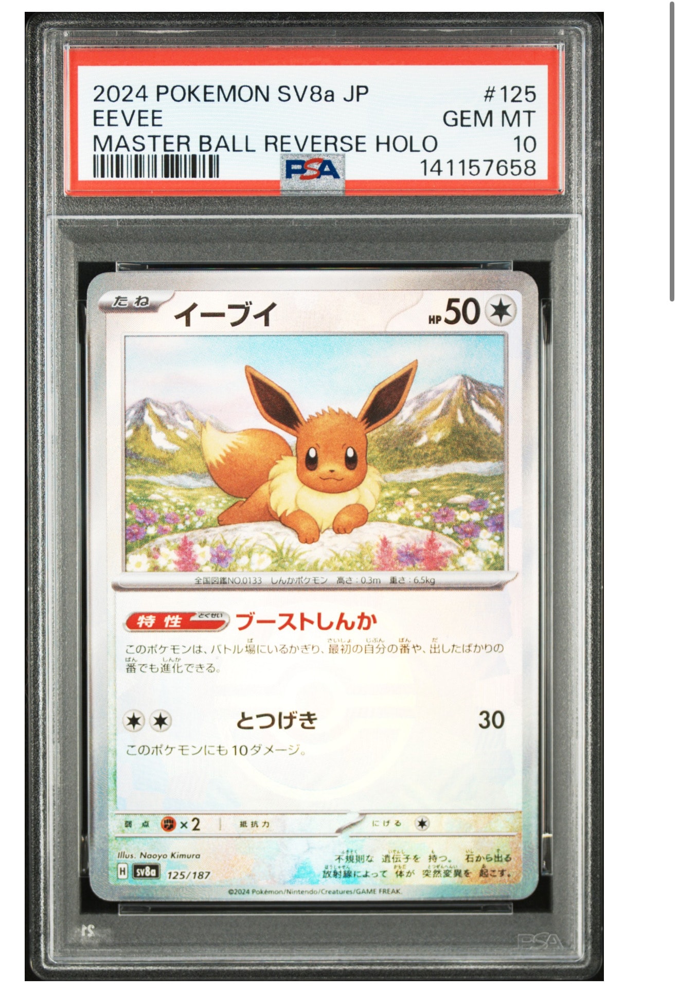 イーブイ :マスターボールミラー [SV8a 125/187](ハイクラスパック「テラスタルフェスex」)